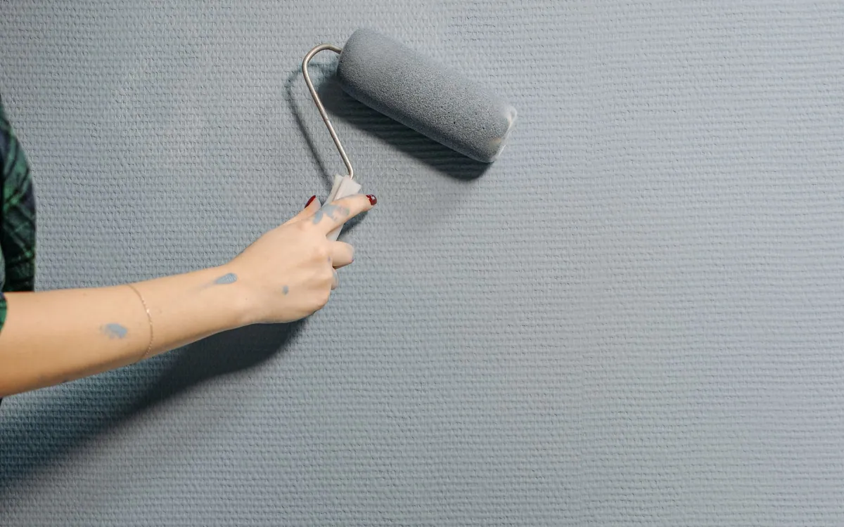 Refined paint finishes and colour palette on an interior wall